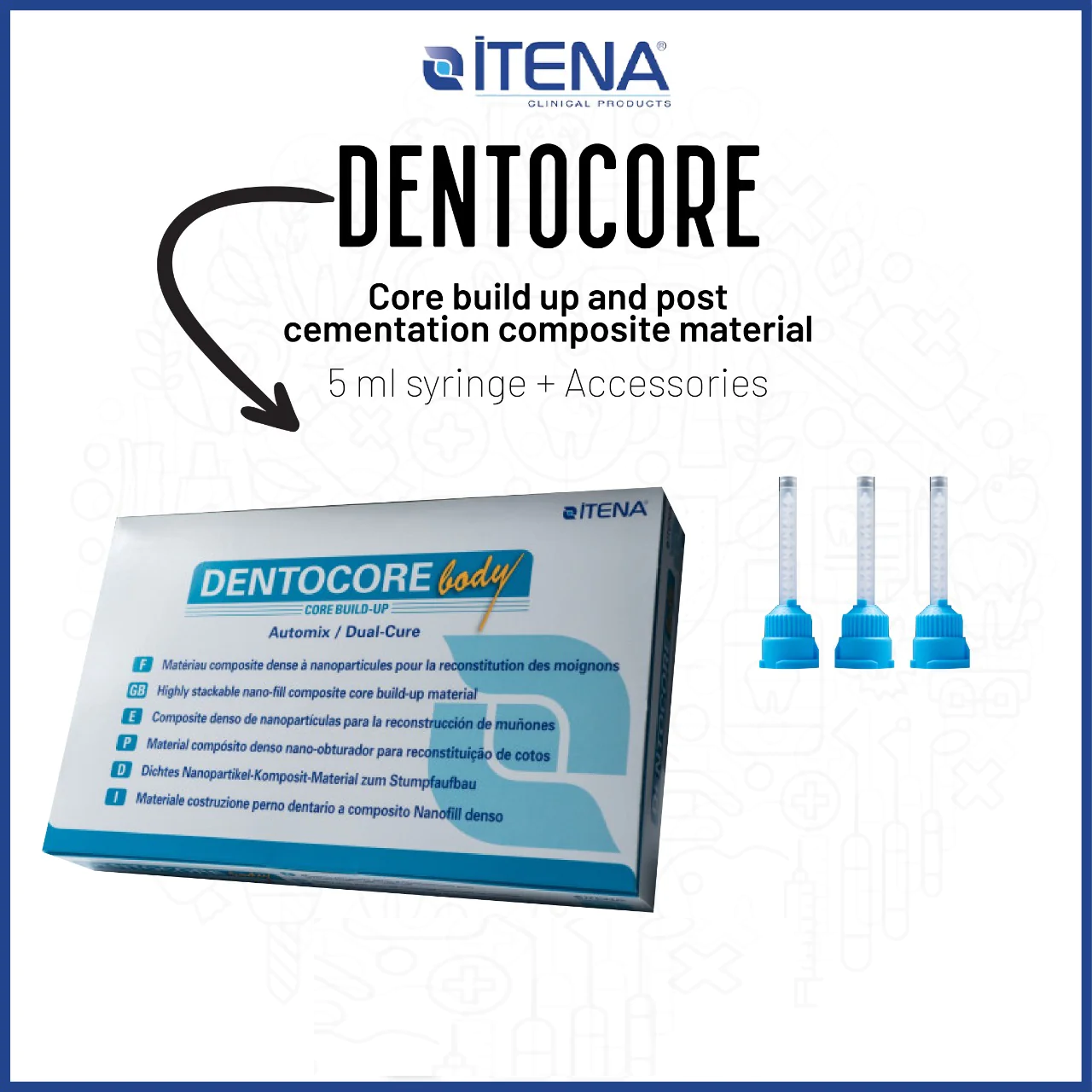 Itena Clinical – Dentocore (Core build up and post cementation composite material)