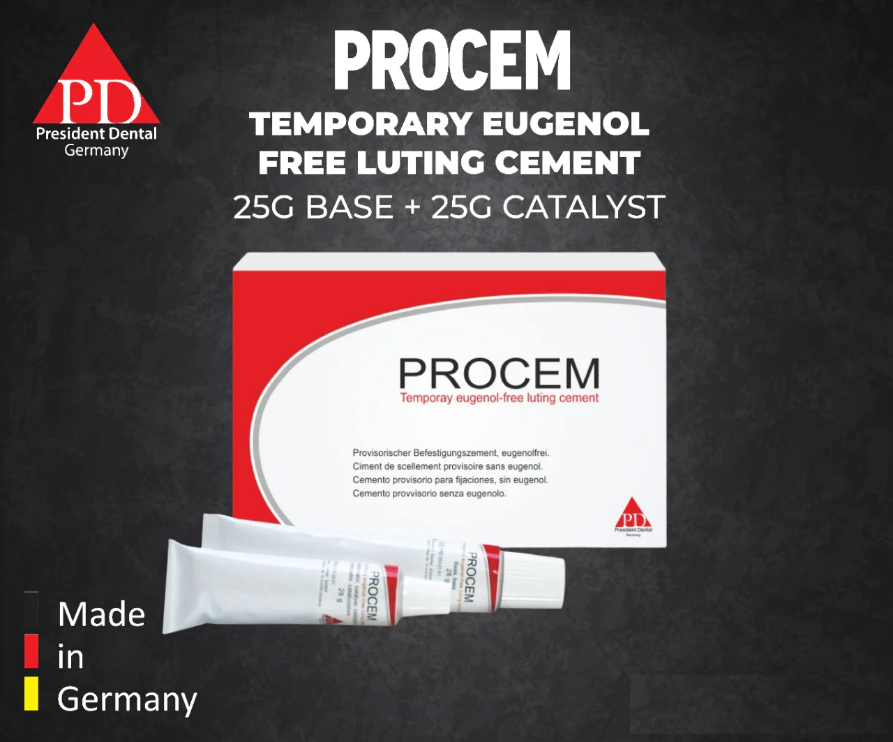 President Dental – PROCEM (Temporary Eugenol Free Luting Cement)