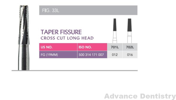 Prima Carbide Taper Fissure Cross Cut - Image 4