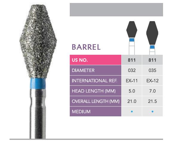 Prima Diamond Burs Barrel