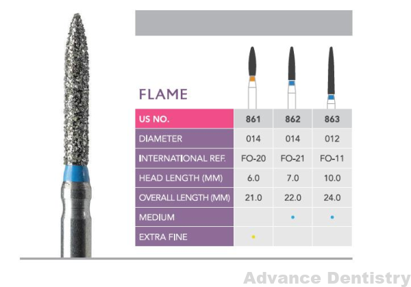 Prima Diamond Burs Flame