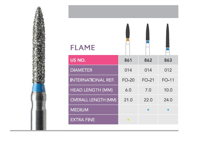 Prima Diamond Burs Flame