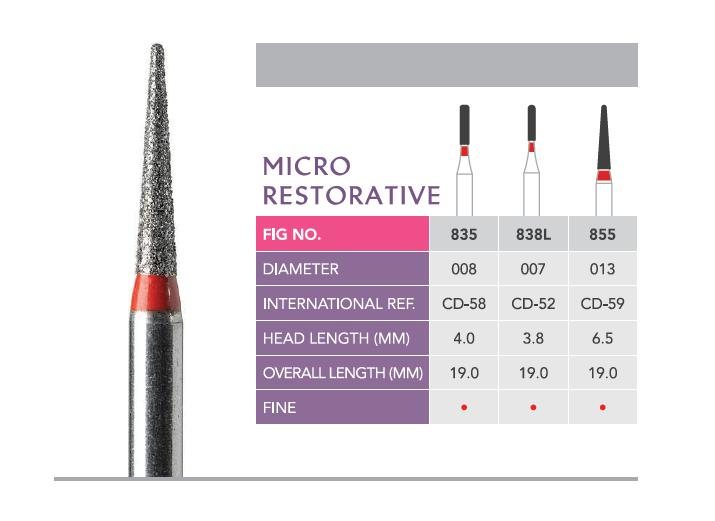 Prima Diamond Burs Micro Restorative