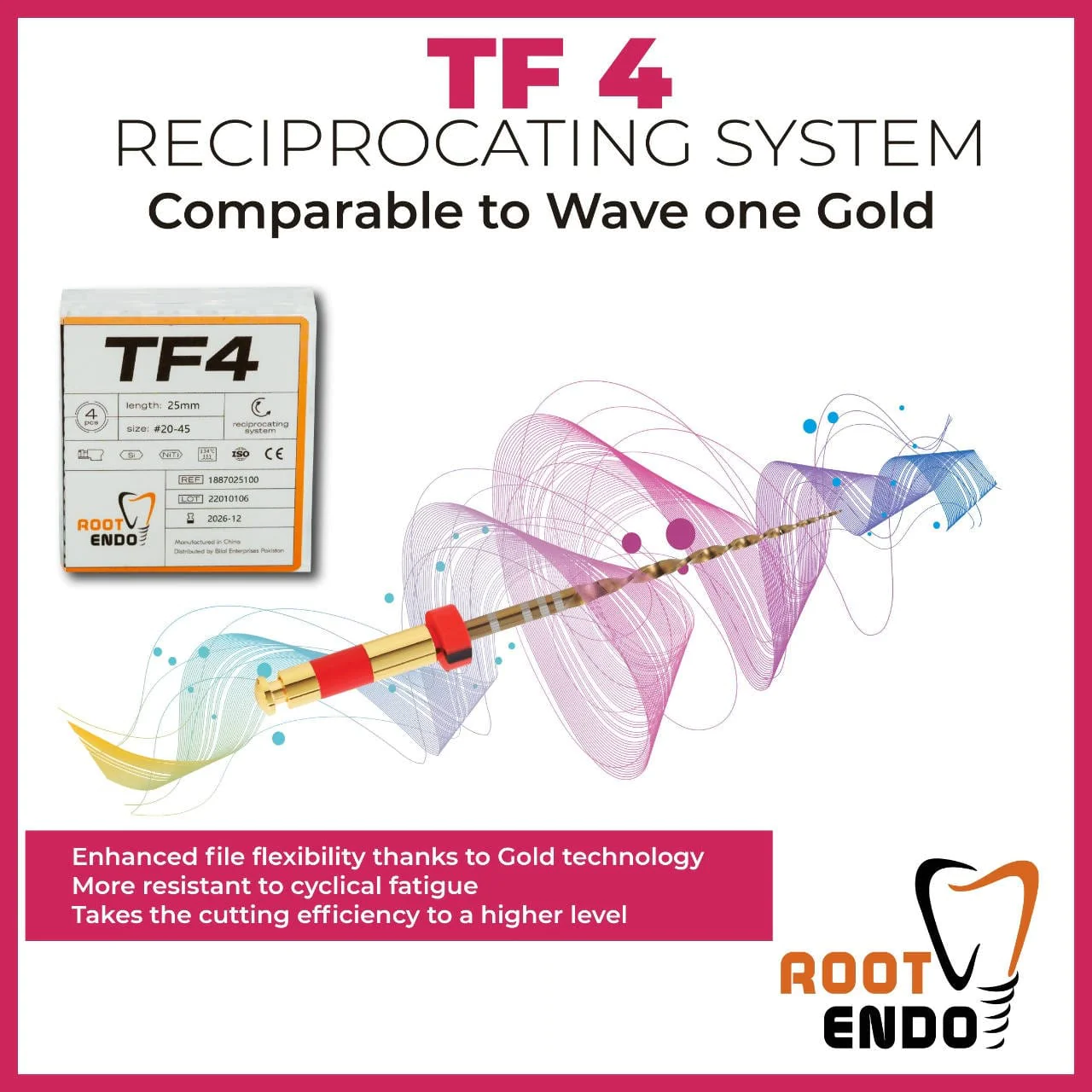 Root Endo – TF4 Reciprocating System (Waveone Gold)