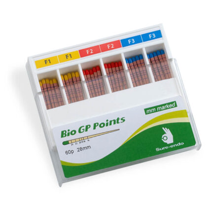 Bioceramic Gutta Percha Points – Protaper Gold – mm Marked – Color Coded – Slide Box