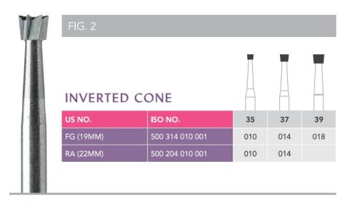 Prima Carbide Burs Inverted Cone