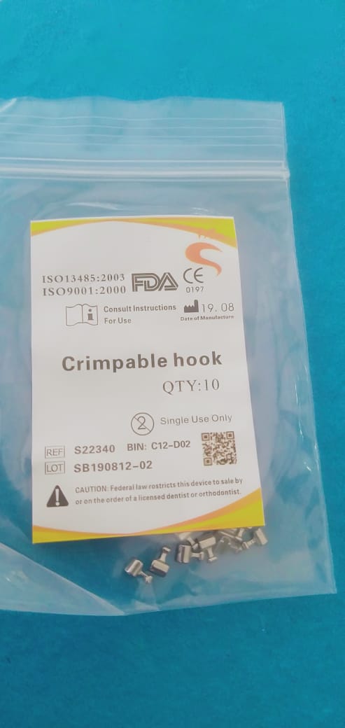 Crimeable stop packet