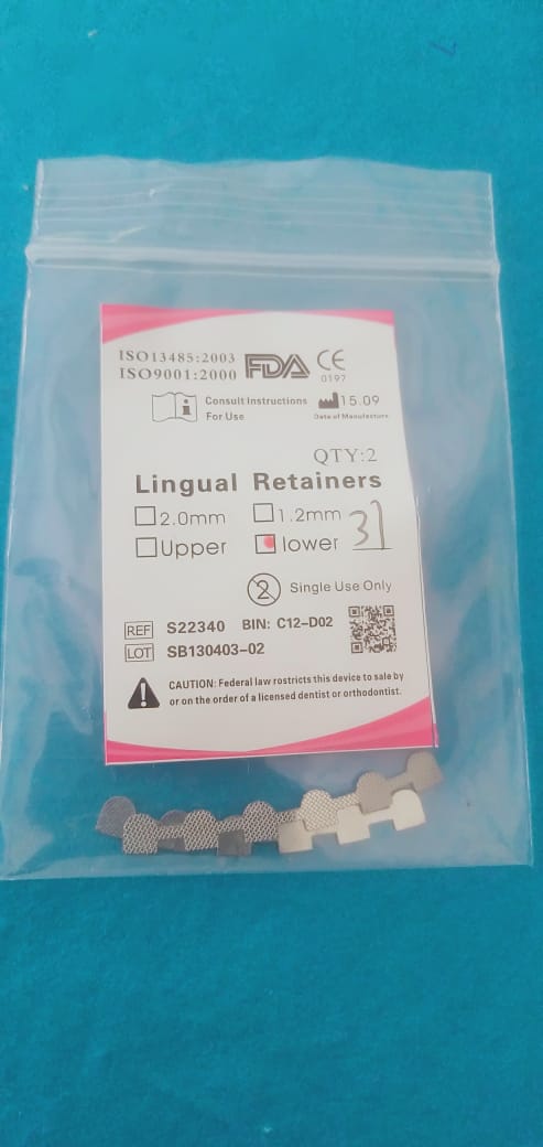 Lingual retainer packet